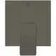 Brausearmatur in Magnetic Grey von Ideal Standard, rechteckige Form, mit zentralem Bedienfeld. Minimalistisches Design für moderne Badezimmer.